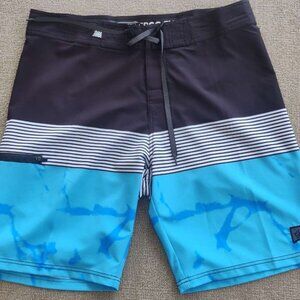 Polyester Spandex Blend Men's Swim Trunk with Pocket no Lining